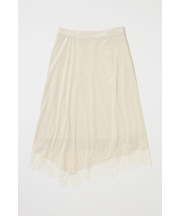 LACE TRIM VELVET スカート