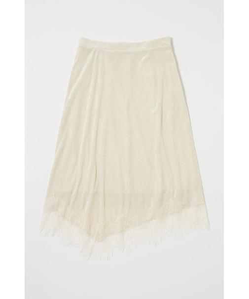 LACE TRIM VELVET スカート