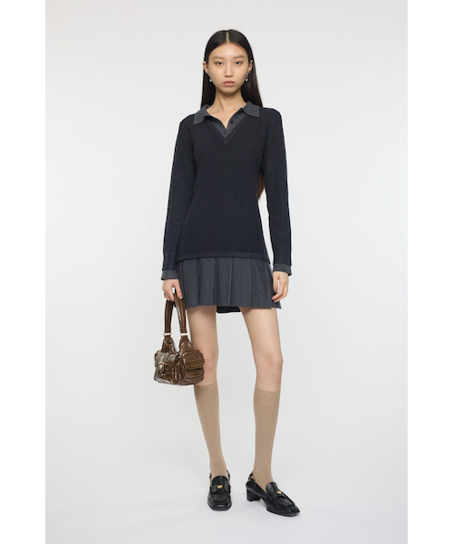 LAYERED KNIT ミニドレス｜マウジーの通販｜&mall（アンドモール）三井