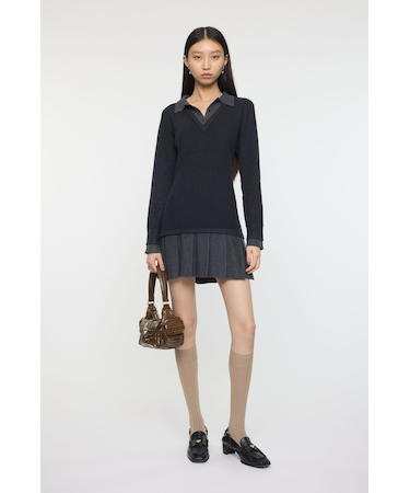 LAYERED KNIT ミニドレス