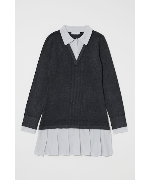 LAYERED KNIT ミニドレス