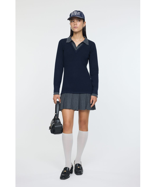 LAYERED KNIT ミニドレス