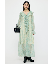 RUFFLE CHIFFON MAXI ドレス