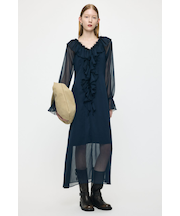 RUFFLE CHIFFON MAXI ドレス
