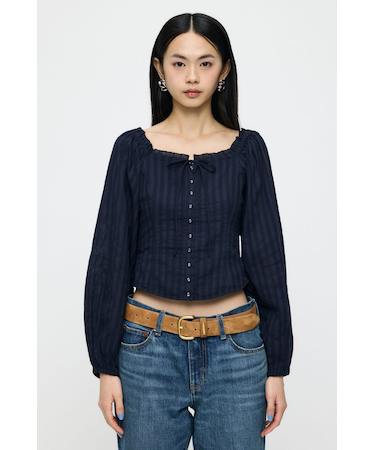 LACE TRIMMED CORSET ブラウス