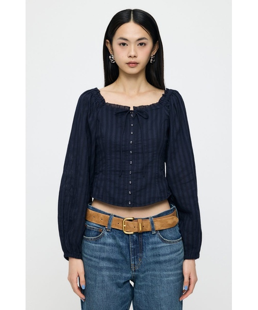 LACE TRIMMED CORSET ブラウス