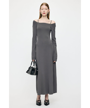 OPEN NECK KNIT LONG ドレス