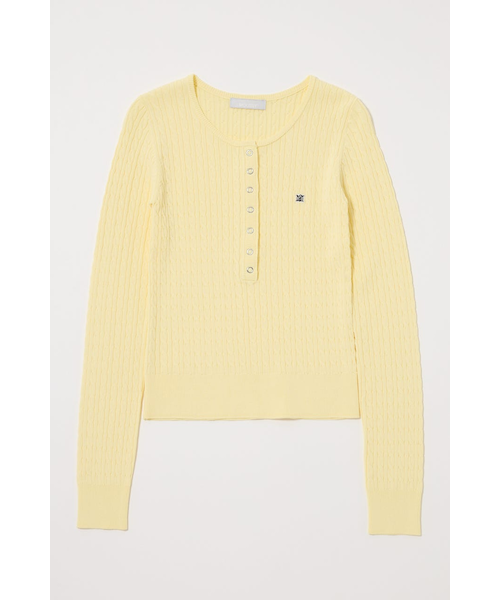 HENRY NECK CABLE KNIT トップス｜マウジーの通販｜&mall（アンド