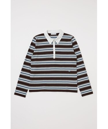 BORDER POLO KNIT TEE