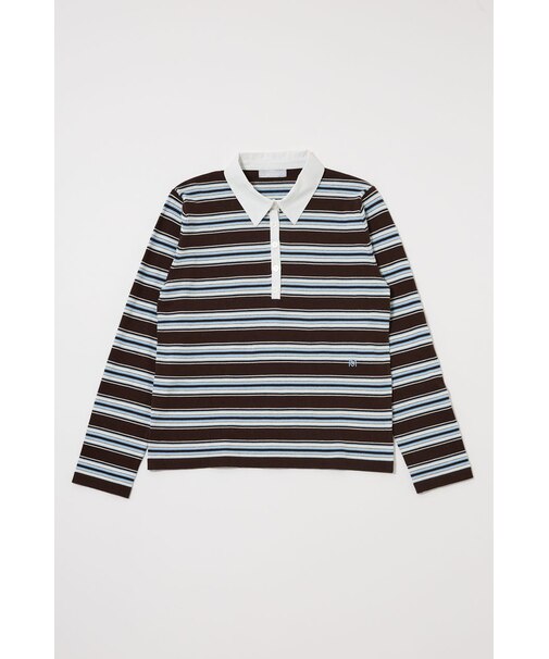 BORDER POLO KNIT TEE