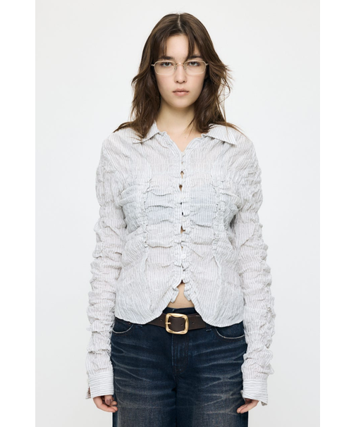 BUTTON UP SHIRRING シャツ