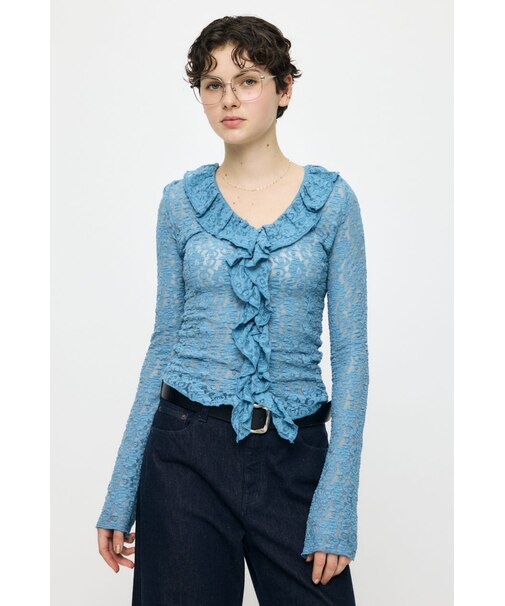 LACE RUFFLE トップス