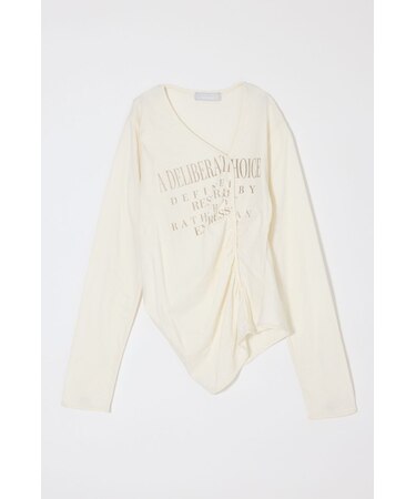 FRONT GATHER DOCKING L／S トップス