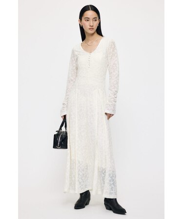 SCOOP NECK MAXI ドレス