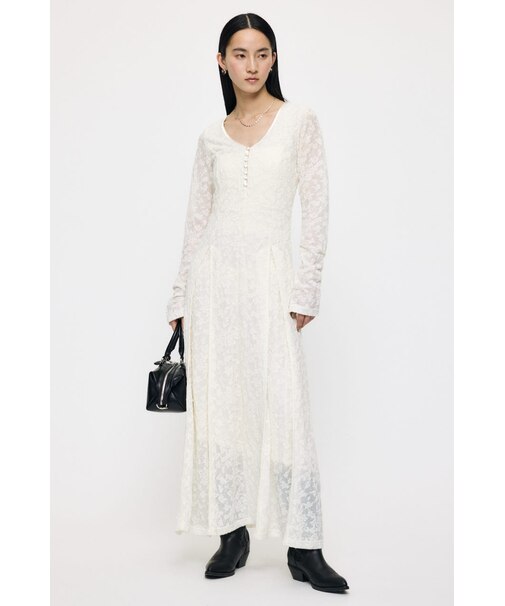 SCOOP NECK MAXI ドレス