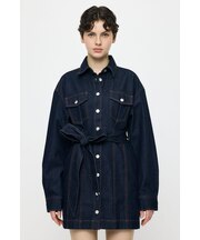 BELTED DENIM MINI ドレス