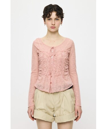 SHIRRING LACE トップス