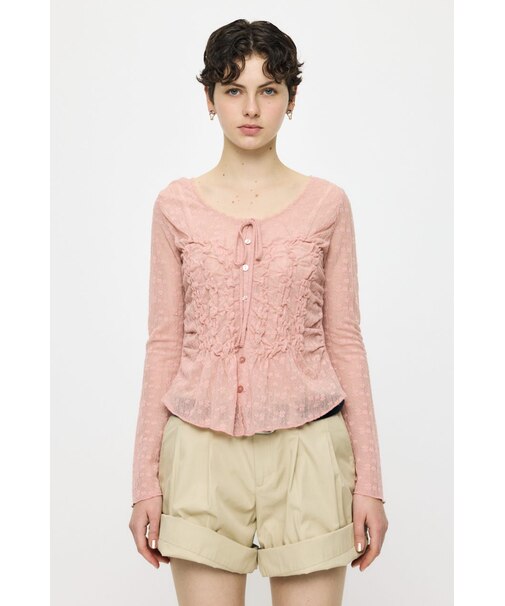 SHIRRING LACE トップス