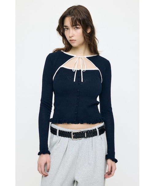 BOW DESIGN LAYERED ニット