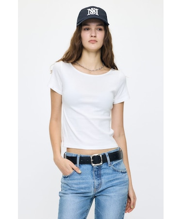 SUVIN GIZA BOAT NECK TEE