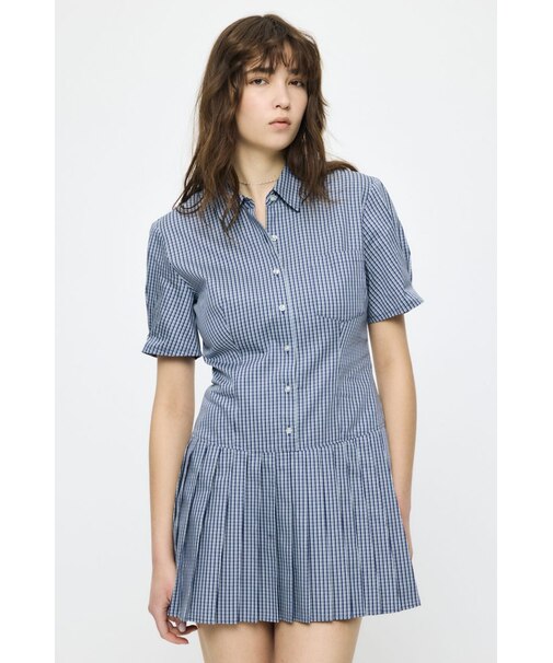 PLEATED SHIRT MINI ドレス