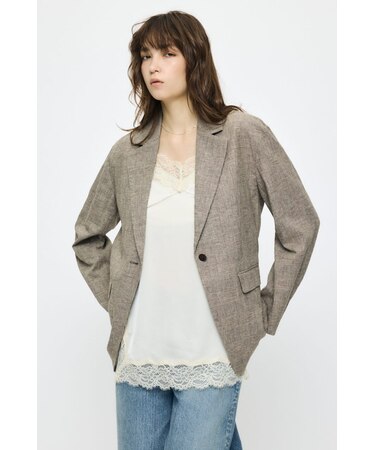 LINEN BLEND OVERSIZED ジャケット