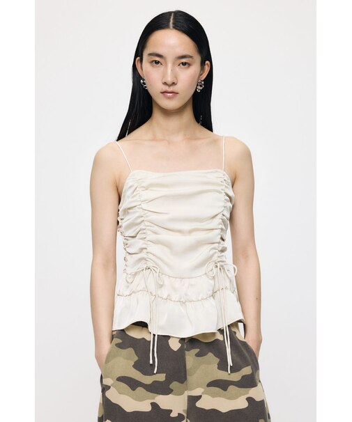 SATIN GATHER キャミ