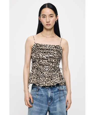 SATIN GATHER キャミ