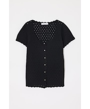 EYELET BUTTON UP トップス