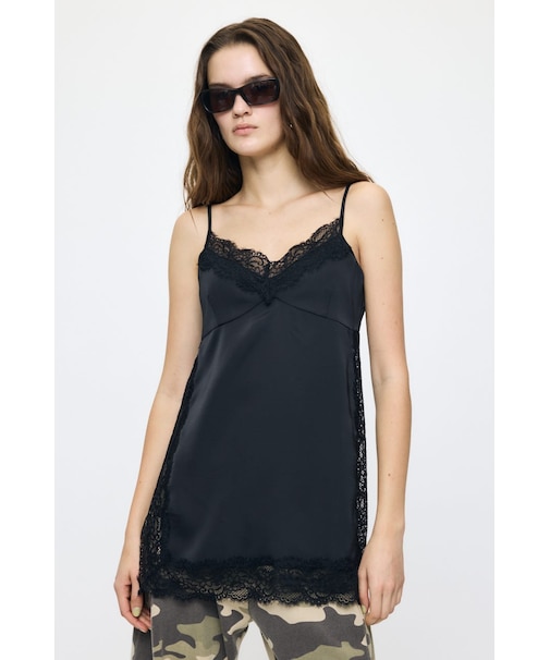 LACE TRIM SATIN キャミ