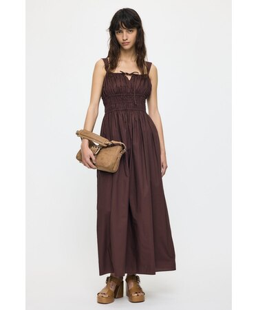COTTON GATHER CAMI ドレス