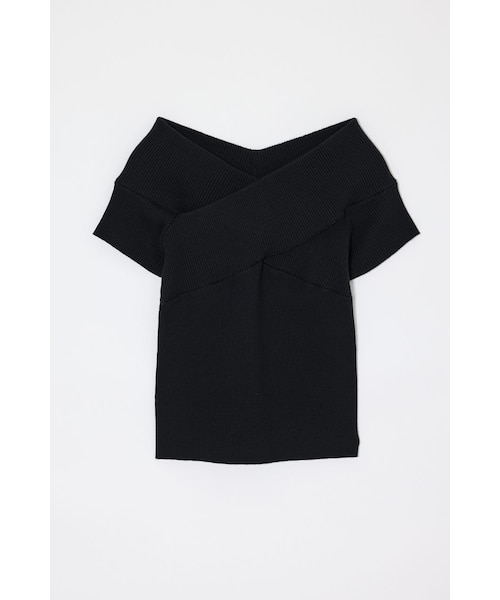 CROSS OFF SHOULDER トップス｜マウジーの通販｜&mall（アンドモール