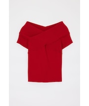 CROSS OFF SHOULDER トップス