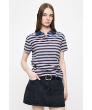 STRIPED TINY POLO シャツ