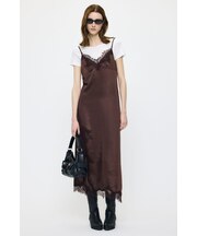 LACE SATIN SLIP ドレス