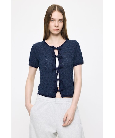 FRONT RIBBON KNIT カーディガン