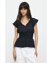 WRINKLE RUFFLE SLEEVE ブラウス