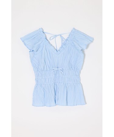 WRINKLE RUFFLE SLEEVE ブラウス