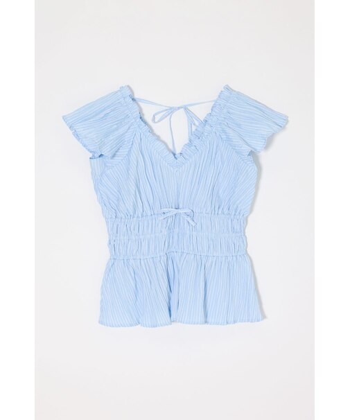 WRINKLE RUFFLE SLEEVE ブラウス