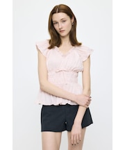 WRINKLE RUFFLE SLEEVE ブラウス