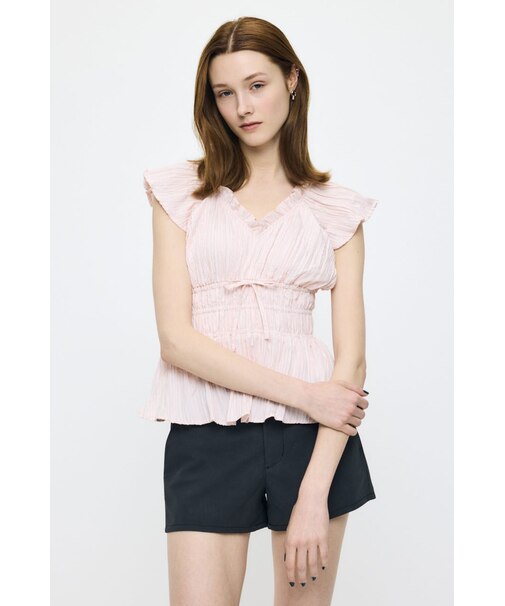 WRINKLE RUFFLE SLEEVE ブラウス