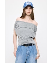 DRAPE OFF SHOULDER CUT トップス