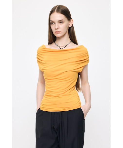 DRAPE OFF SHOULDER CUT トップス