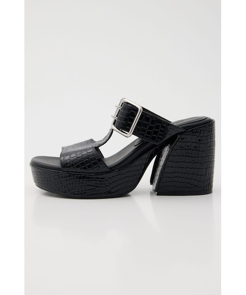 CROCO CHUNKY HEEL サンダル
