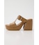 CROCO CHUNKY HEEL サンダル
