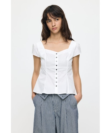 BUTTON UP FITTED ブラウス