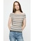 STRIPED OFF SHOULDER トップス
