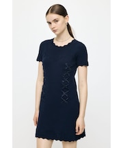 LACE UP KNIT MINI  ドレス