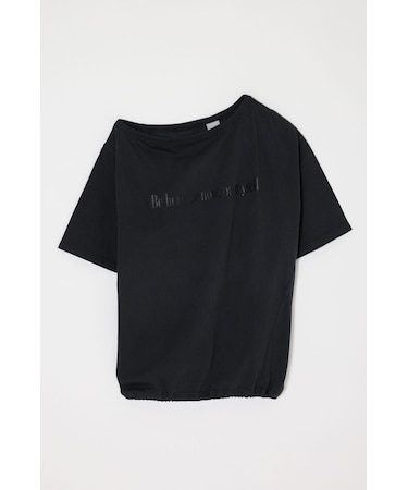 ONE SHOULDER PIGMENT Tシャツ