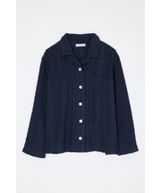 OPEN COLLAR LACE シャツ